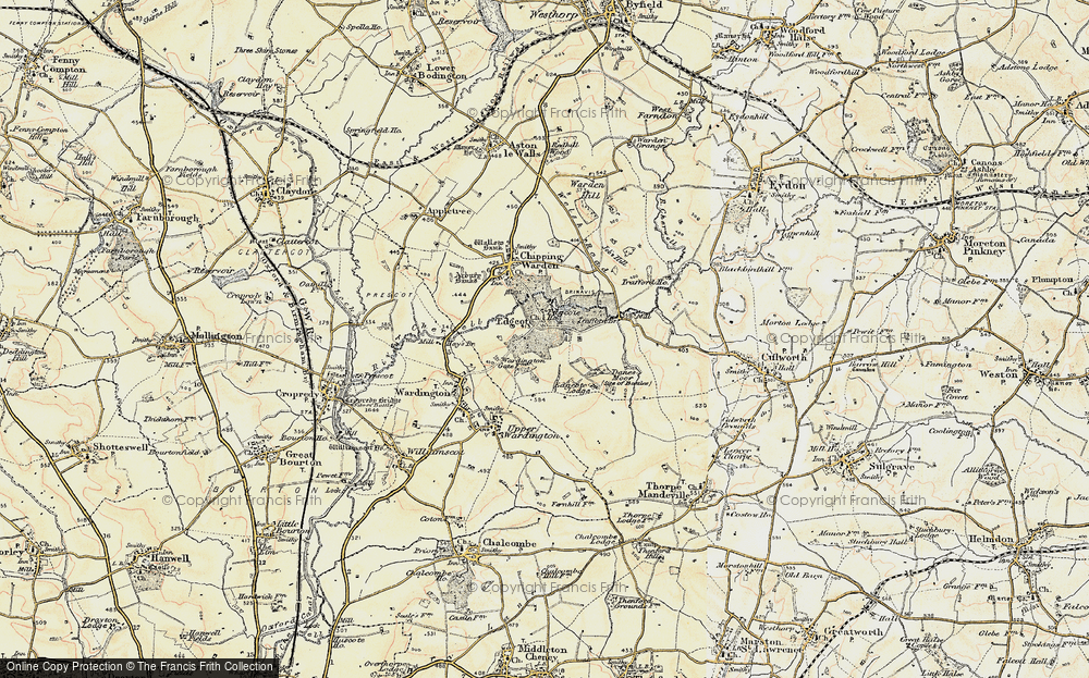 Old Map of Edgcote, 1898-1901 in 1898-1901