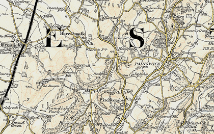 Old map of Edge in 1898-1900