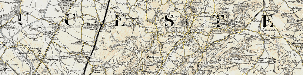 Old map of Edge in 1898-1900