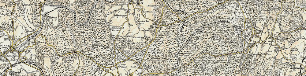 Old map of Edge End in 1899-1900