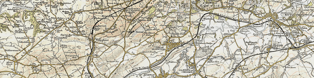 Old map of Edge End in 1903