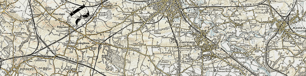 Old map of Edge Fold in 1903