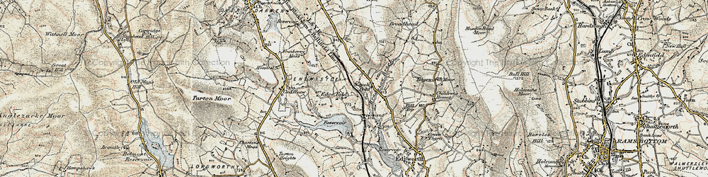 Old map of Broadhead Brook in 1903