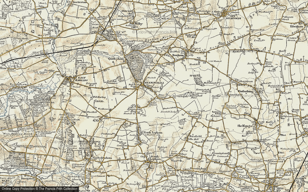 Old Map of Edge Green, 1901 in 1901