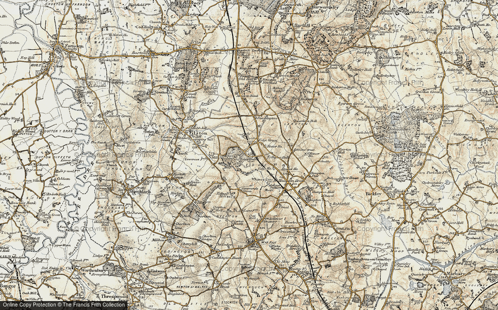 Old Map of Edge Green, 1902 in 1902