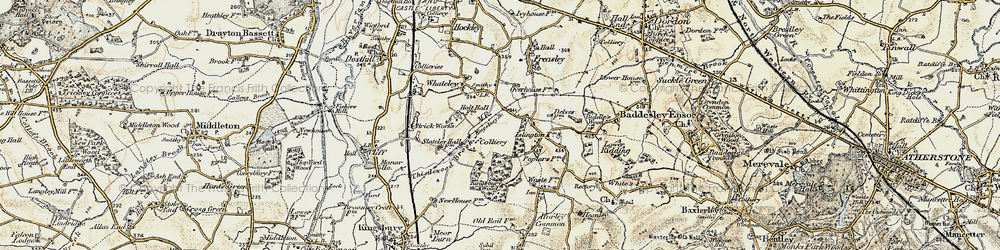 Old map of Edge Hill in 1901-1902