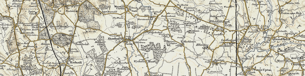 Old map of Edgebolton in 1902