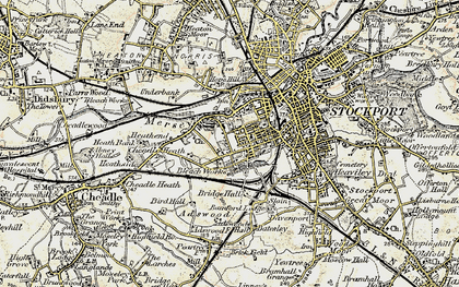 Old map of Edgeley in 1903