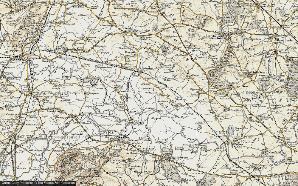 Old Map of Historic Map covering Berwyn Ho in 1902