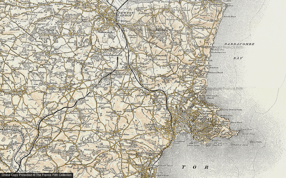 Old Map of Edginswell, 1899 in 1899