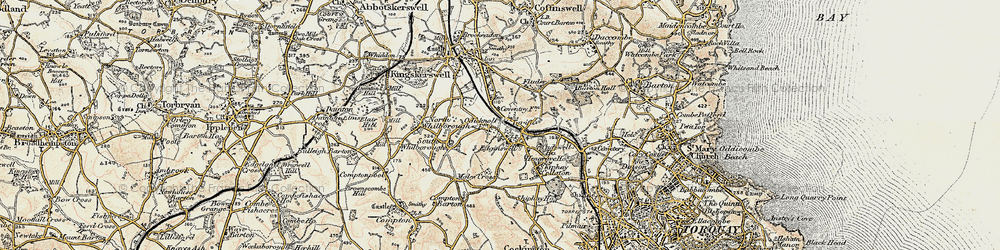Old map of Edginswell in 1899