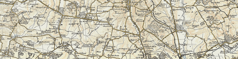 Old map of Edgiock in 1899-1902