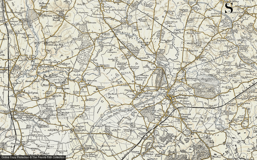 Old Map of Historic Map covering Anceller Ho in 1902