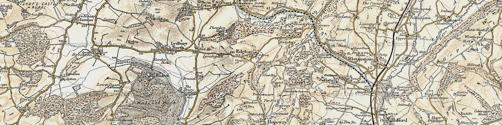 Old map of Laplow Bank in 1901-1903