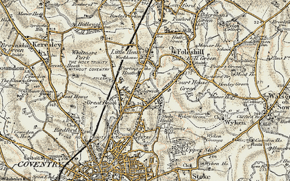 Old map of Edgwick in 1901-1902