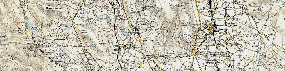 Old map of Edgworth in 1903
