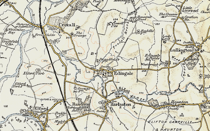 Old map of Edingale in 1902
