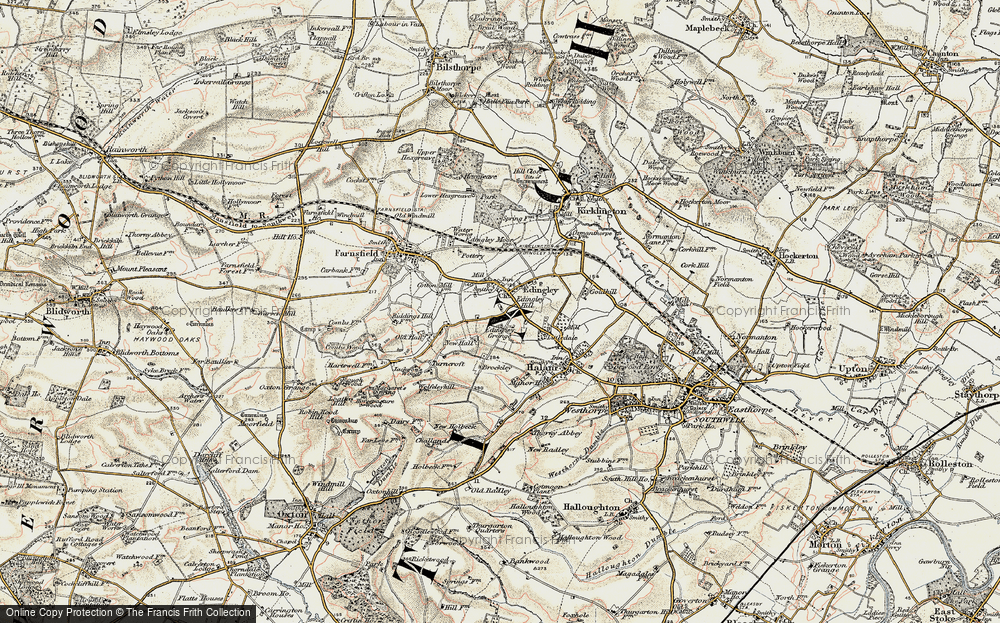 Old Map of Edingley, 1902-1903 in 1902-1903