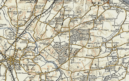 Old map of Bacton Wood in 1901-1902
