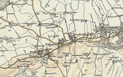 Old map of Edington in 1898-1899