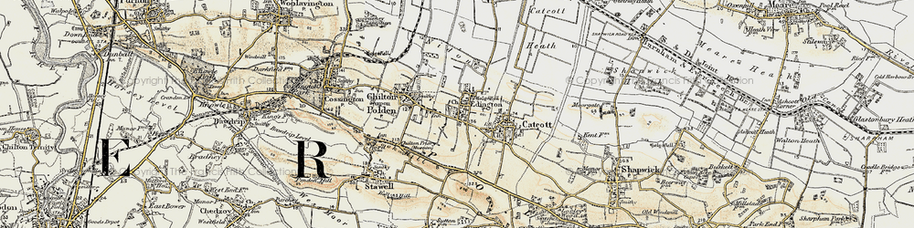 Old map of Edington in 1898-1900