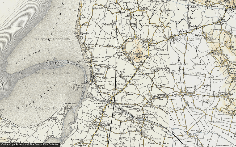 Old Map of Edithmead, 1899-1900 in 1899-1900