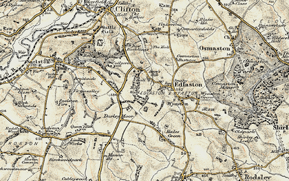 Old map of Darley Moor in 1902
