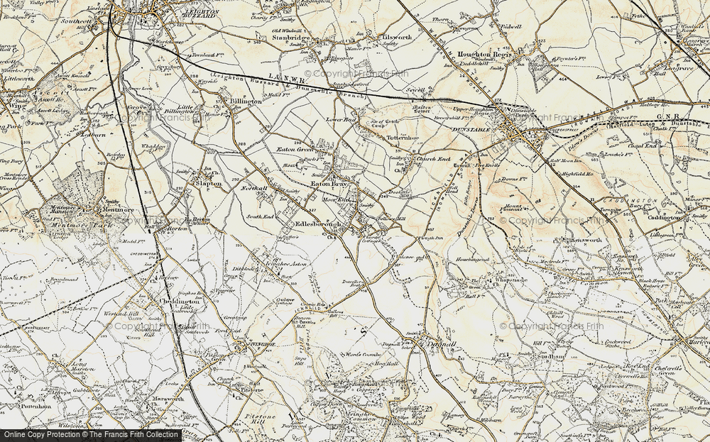 Old Map of Edlesborough, 1898-1899 in 1898-1899