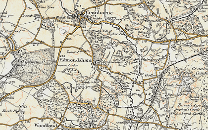 Old map of Edmondsham in 1897-1909