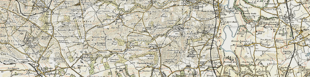Old map of Edmondsley in 1901-1904