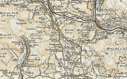 Old map of Edmondstown in 1899-1900