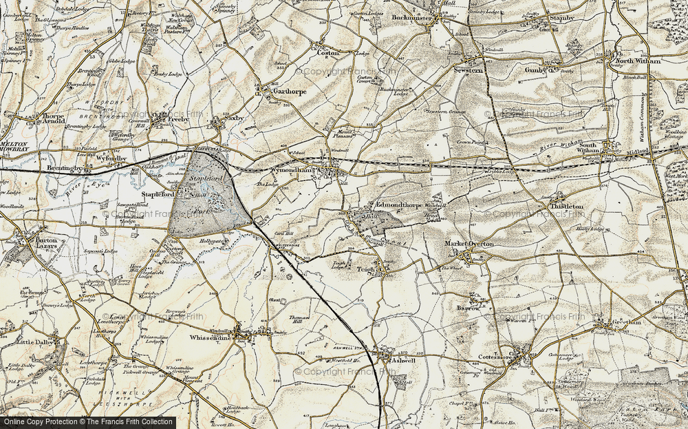 Old Map of Edmondthorpe, 1901-1903 in 1901-1903
