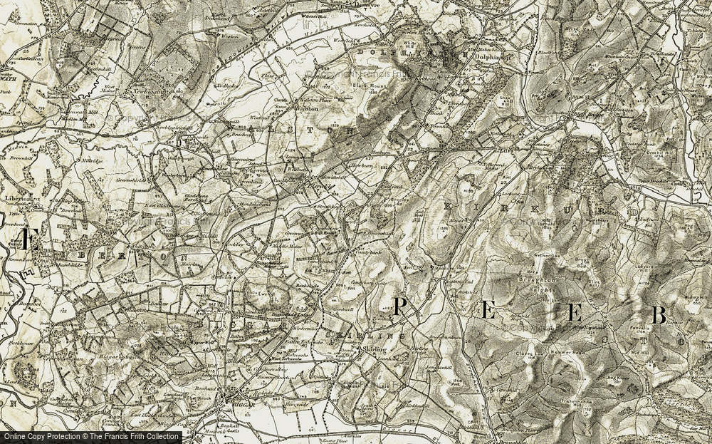 Old Map of Historic Map covering Brownsbank in 1904-1905