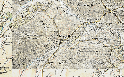 Old map of Edmundbyers in 1901-1904