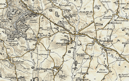 Old map of Alder Carr in 1902