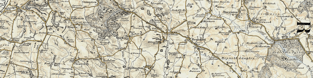 Old map of Alder Carr in 1902
