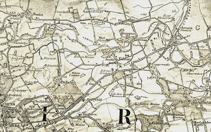 Old map of Bells Burn in 1901-1904