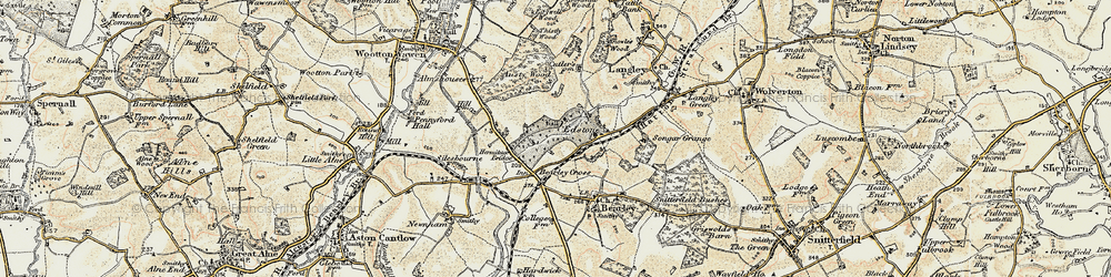 Old map of Austy Wood in 1899-1902