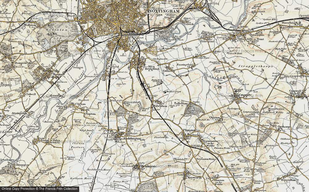 Old Map of Edwalton, 1902-1903 in 1902-1903