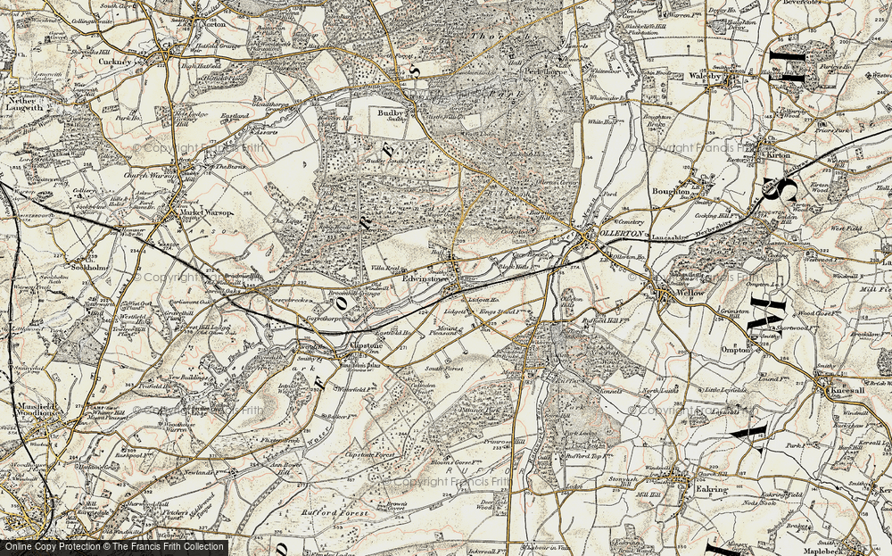 Old Map of Edwinstowe, 1902-1903 in 1902-1903