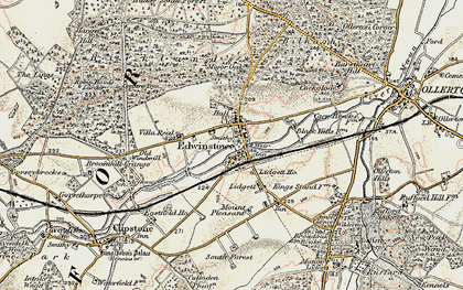 Old map of Edwinstowe in 1902-1903