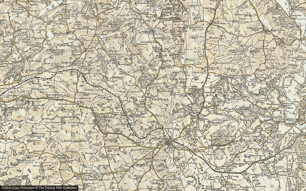 Old Map of Historic Map covering Winslow Grange in 1899-1902