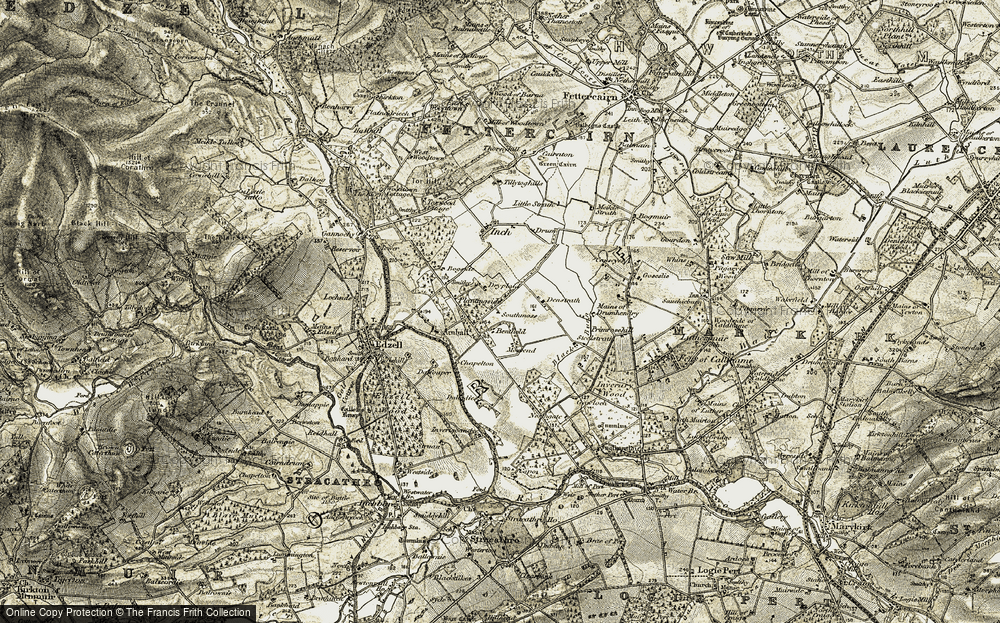 Old Map of Edzell Woods, 1908 in 1908