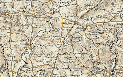 Old map of Blaenafon in 1901