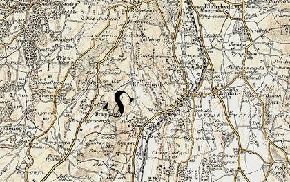Old map of Efenechtyd in 1902-1903