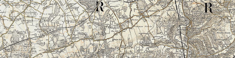 Old map of Effingham in 1898-1909