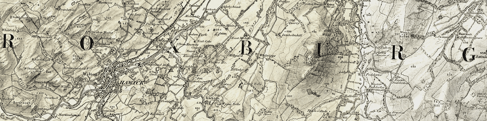 Old map of Effledge in 1901-1904