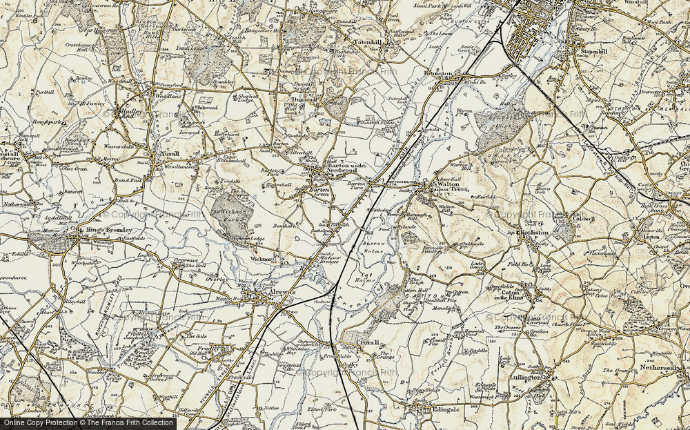 Old Map of Efflinch, 1902 in 1902