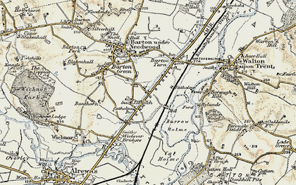 Old map of Efflinch in 1902