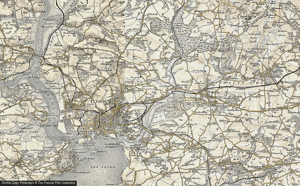 Old Map of Efford, 1899-1900 in 1899-1900